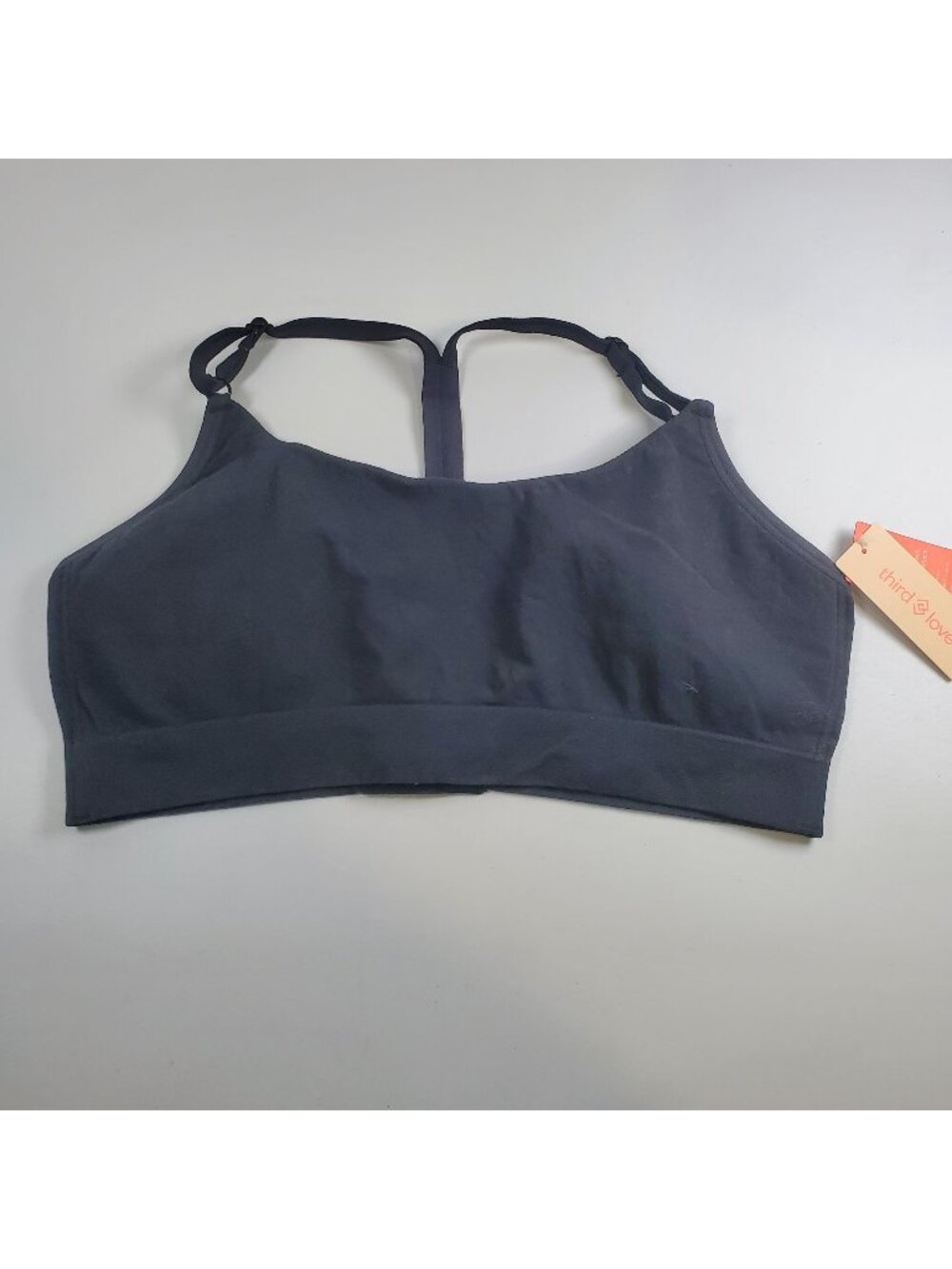 Thirdlove Racerback Seamless Cloud Cotton Bralette Women Size Large NWT Black